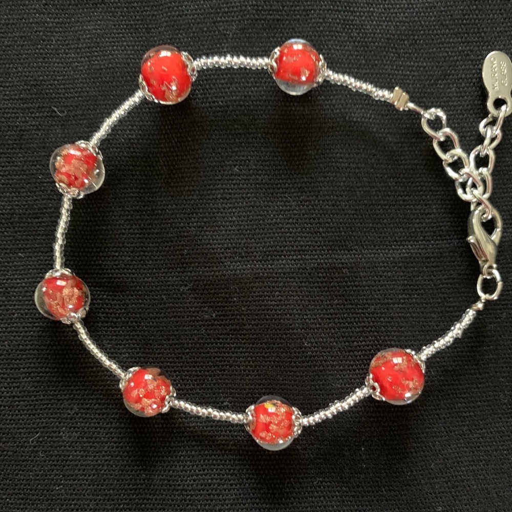 Italian Bracelet Made of Murano Glass.